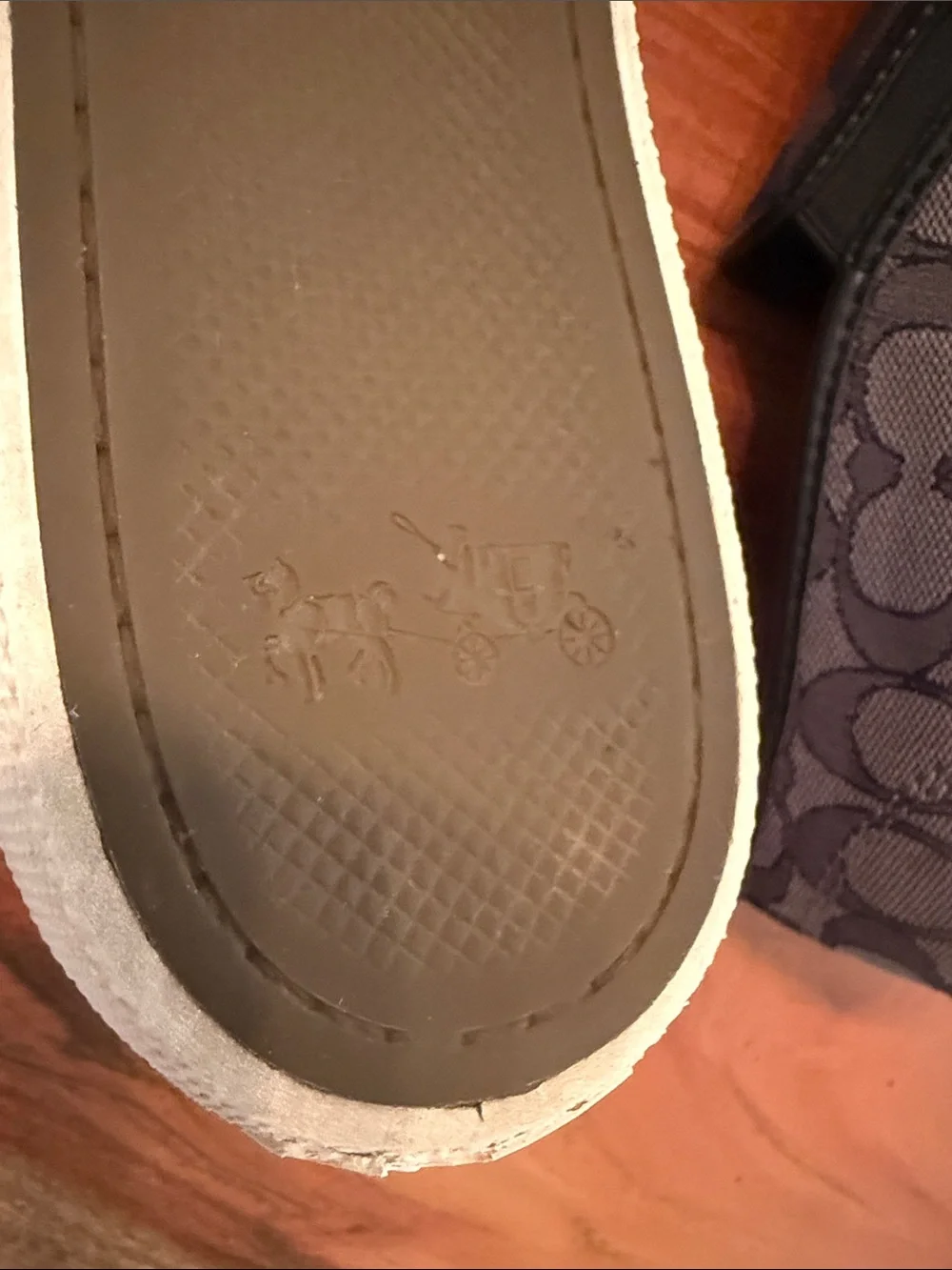 Coach Chrissy Charcoal Signature Slip-On Loafers. Women’s size 9.5.